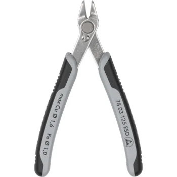 KNIPEX Electronic Super Knips ESD 78 03 125 ESD precizinės šoninės kirpimo replės, 125 mm