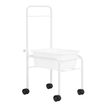 White Pedicure Footbath Stand on Wheels