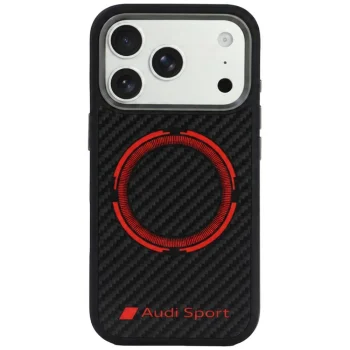 Audi RSQ Carbon Fiber Sport MagSafe dėklas iPhone 18 Pro / 17 Pro, Black