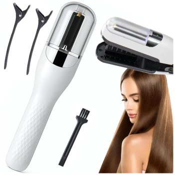 USB Rechargeable Split End Trimmer for Hair Styling, white