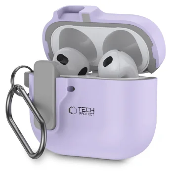 Tech-Protect Slim Hook Case for AirPods 4, Purple