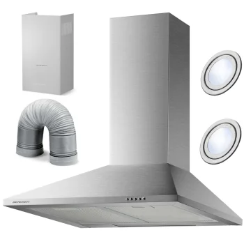 Kamino tipo gartraukis 60 cm Berdsen BT-213 Inox