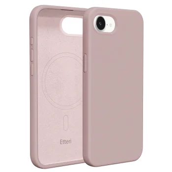 Etteri Silicone Mag dėklas skirtas iPhone 16e / 17e, šviesiai rožinis