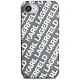 Karl Lagerfeld IML Repeat Logo dėklas iPhone 16e, sidabrinis