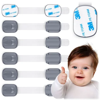 Ricokids 798101 Cabinet and Drawer Safety Locks, Grey, 6 Pcs