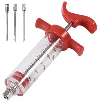 Cooking Marinade Syringe with 3 Needles, 50 ml
