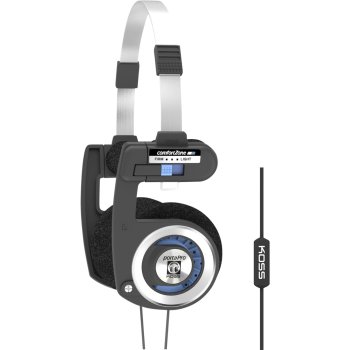 Koss Porta Pro Classic uždedamos ausinės su mikrofonu, juodos/mėlynos