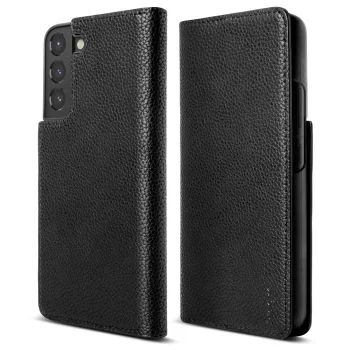 Atverčiamasis dėklas Ringke Folio Signature skirtas Samsung Galaxy S22+ (S22 Plus), juodas