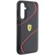 Ferrari Twist Metal Logo dėklas Samsung Galaxy S23 FE, juodas