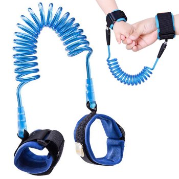 Child Anti-Lost Safety Wrist Link Leash 150cm Blue