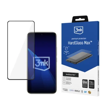 Apsauginis stiklas 3mk HardGlass Max, skirtas Xiaomi Redmi Note 15 Pro+ 5G, juodas