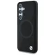 BMW Leather Half Textured MagSafe dėklas skirtas Samsung Galaxy S25, juodas