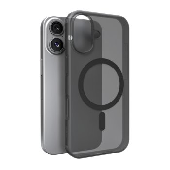 Puro Daylight MagSafe dėklas, skirtas iPhone 17, pusiau skaidrus juodas