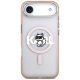 Karl Lagerfeld IML Choupette Sketch Logo MagSafe dėklas iPhone 17 Air, rožinis