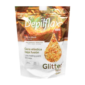 Elastingas depiliacinis vaškas granulėmis Depilflax 100 Pearl Gold, 1000g
