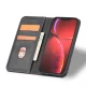 Atverčiamasis dėklas Magnet Fancy Case skirtas iPhone 13 Pro Max su kortelių dėklu ir stovu, juodas
