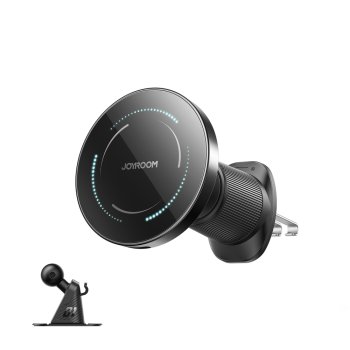 Joyroom JR-ZS502 MagSafe automobilinis laikiklis su 15W įkrovikliu, juodas