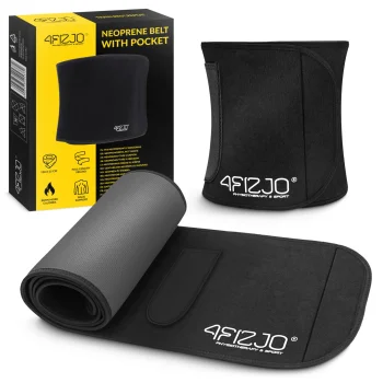 Neopreninis liekninamasis diržas su kišene 4Fizjo, L/XL, juodas