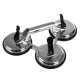 Bigstren 00022361 Aluminum Vacuum Suction Cup with 3 Handles, 150 kg, Silver