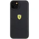 Ferrari dėklas iPhone 15 Plus telefonui Quilted Metal Logo, juodas
