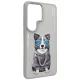 Dėklas Nimmy Glasses Cool Dog skirtas Samsung Galaxy S26 Ultra, pilkas