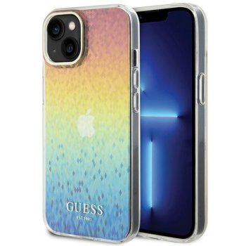 Guess dėklas iPhone 15 telefonui IML Faceted Mirror Disco Iridescent, daugiaspalvis