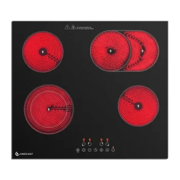 Įmontuojama keraminė kaitlentė AMZCHEF CE-T-72CB4xyP200-LBHA, 4 zonos, 7200 W