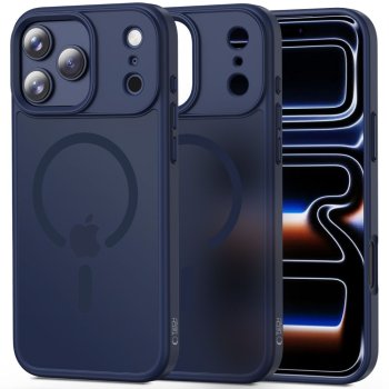 Tech-Protect MagMat MagSafe dėklas, skirtas iPhone 17 Pro, tamsiai mėlynas