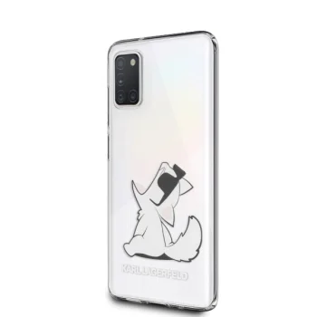 Karl Lagerfeld Choupette Fun dėklas Samsung Galaxy A31, skaidrus