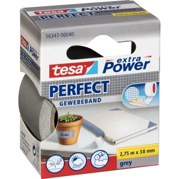 Audinio lipnioji juosta Tesa extra Power Perfect 2,75 m x 38 mm 56343, pilka