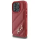 Karl Lagerfeld dėklas iPhone 16 Pro telefonui Quilted Signature, raudonas