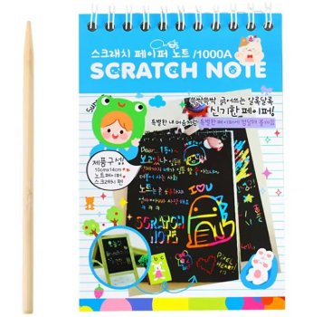 Rainbow Scratch Art Paper Pad A6, 10 Sheets