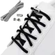 Elastic No-Tie Shoelaces with Metal Buckle, Grey