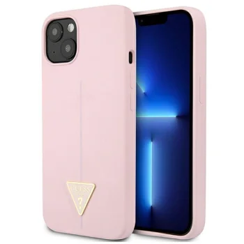Guess Silicone Triangle dėklas skirtas iPhone 13 mini, violetinis