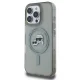 Karl Lagerfeld IML Metal Karl&Choupette Head MagSafe dėklas iPhone 16 Pro Max, juodas