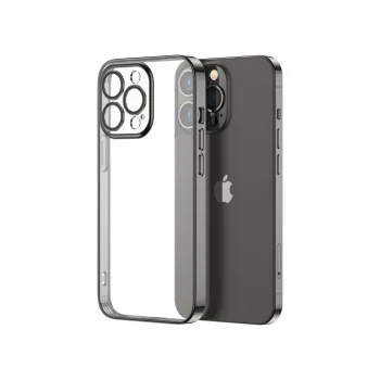Dėklas Joyroom 14Q telefonui iPhone 14 Plus su metaliniu rėmeliu, juodas (JR-14Q3)