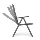 MultiGarden Folding Garden Chairs, Steel, Grey, 4 pcs