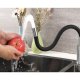 Kitchen Faucet with Flexible Spout, 8×56 cm, Black/Silver
