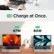 Įkroviklis Spigen ArcStation Pro su USB-C 140W laidu, baltas