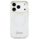 Guess IML Script Metal MagSafe Case for iPhone 17 Pro Max, Clear