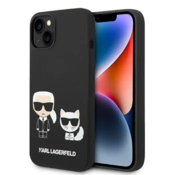 Karl Lagerfeld KLHMP14MSSKCK silikoninis dėklas iPhone 14 Plus, juodas