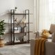 ModernHome S-04A industrinio stiliaus lentyna, 4 lentynos, metalinis rėmas