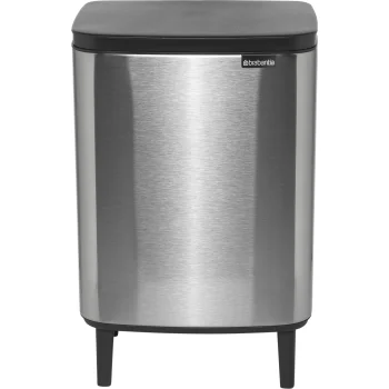 Šiukšliadėžė Brabantia Bo Hi 12 l, matinis plienas / juoda