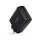 Tech-Protect NC140W-GAN 140W 4 prievadų įkroviklis, juodas