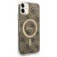 Guess iPhone 11 Case 4G MagSafe, Brown
