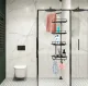 Telescopic Bathroom Shelf Black