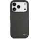 Mercedes Leather Large Laurel Leave MagSafe dėklas iPhone 17 Pro, antracito sp.
