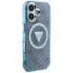 Guess IML Metal Glitter 4G MagSafe dėklas telefonui iPhone 16, mėlynas