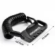 Rockbros 32120010003 RBK6N kodinė dviračio ir šalmo spyna, 120 cm, juoda