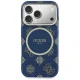 Guess IML Peony Dot MagSafe dėklas iPhone 17 Pro telefonui, mėlynas